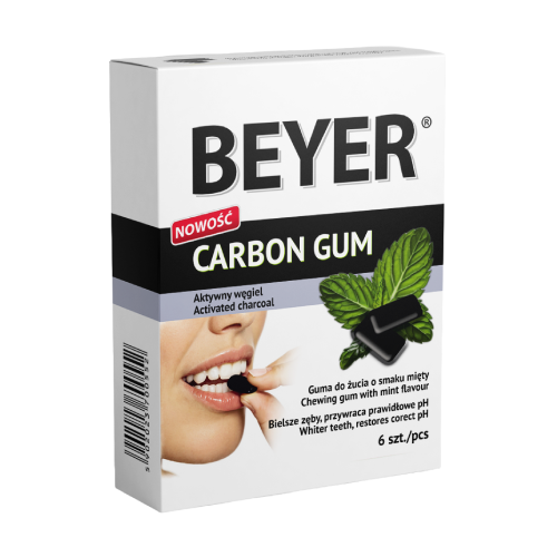 Carbon - žuvačky s aktívnym uhlím, 6 žuvačiek