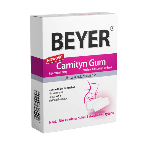 Carnitine - žuvačky s L-karnitínom, 6 žuvačiek