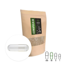 Prázdne kapsuly 00 - vegánske, 1000 kusov