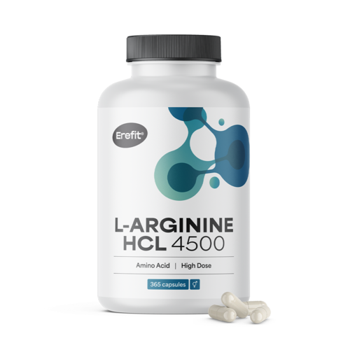 L-arginín HCL 4500 mg vo forme kapsúl.