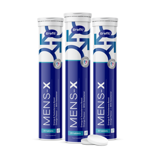 3x Mens-X - šumivé tablety pre mužov, spolu 60 šumivých tabliet