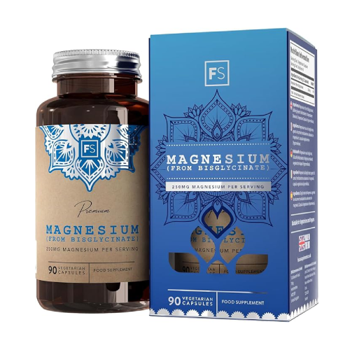 Magneziov glycinát vo vegánskych kapsulách.