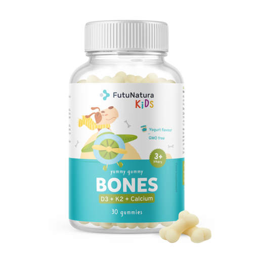 BONES - Gumíky na kosti pre deti, 30 gumových bonbónov