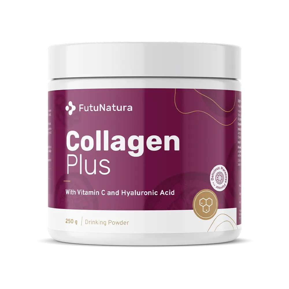 Kolagén + vitamín C + kyselina hyalurónová.