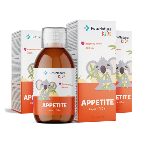 3x APPETITE – Tekutý výživový doplnok pre deti pre apetít, spolu 450 ml