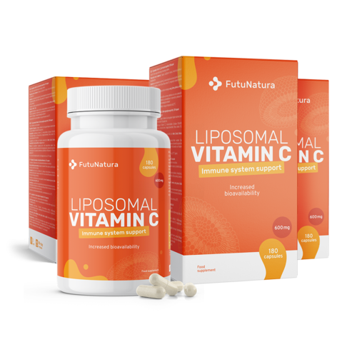 3x Lipozomálny vitamín C 1200 mg, spolu 540 kapsúl