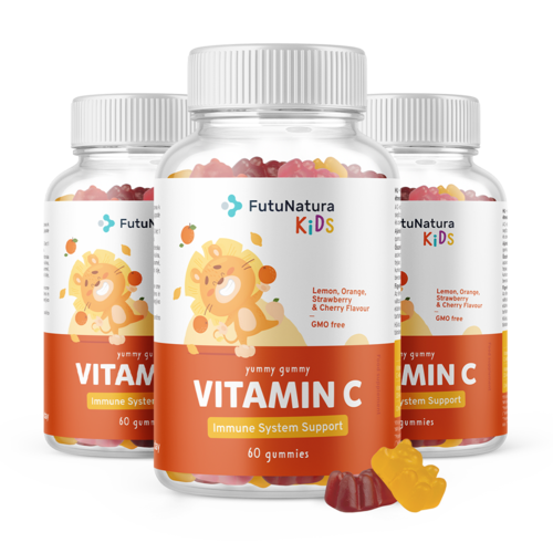 3x VITAMÍN C – Gumíky pre deti s vitamínom C, 180 gumových bonbónov