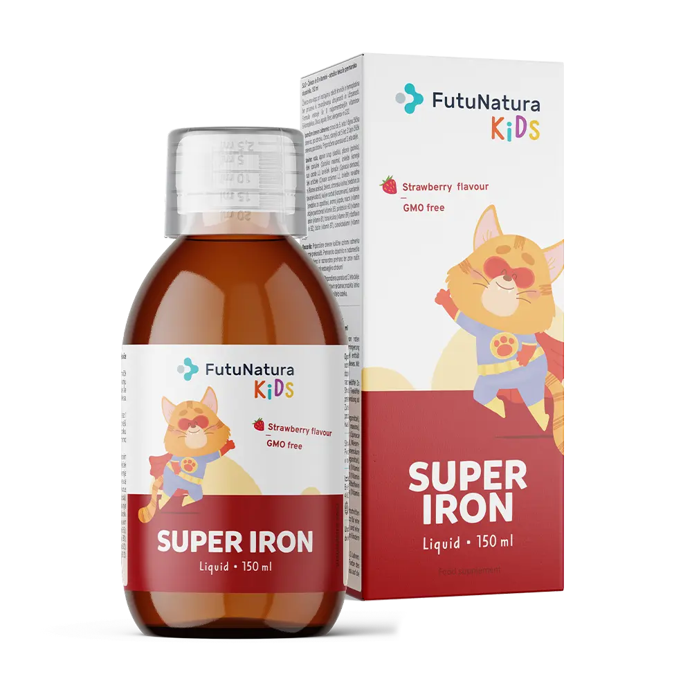 Super Iron: Železo + B vitamíny, tekutý doplnok stravy pre deti.
