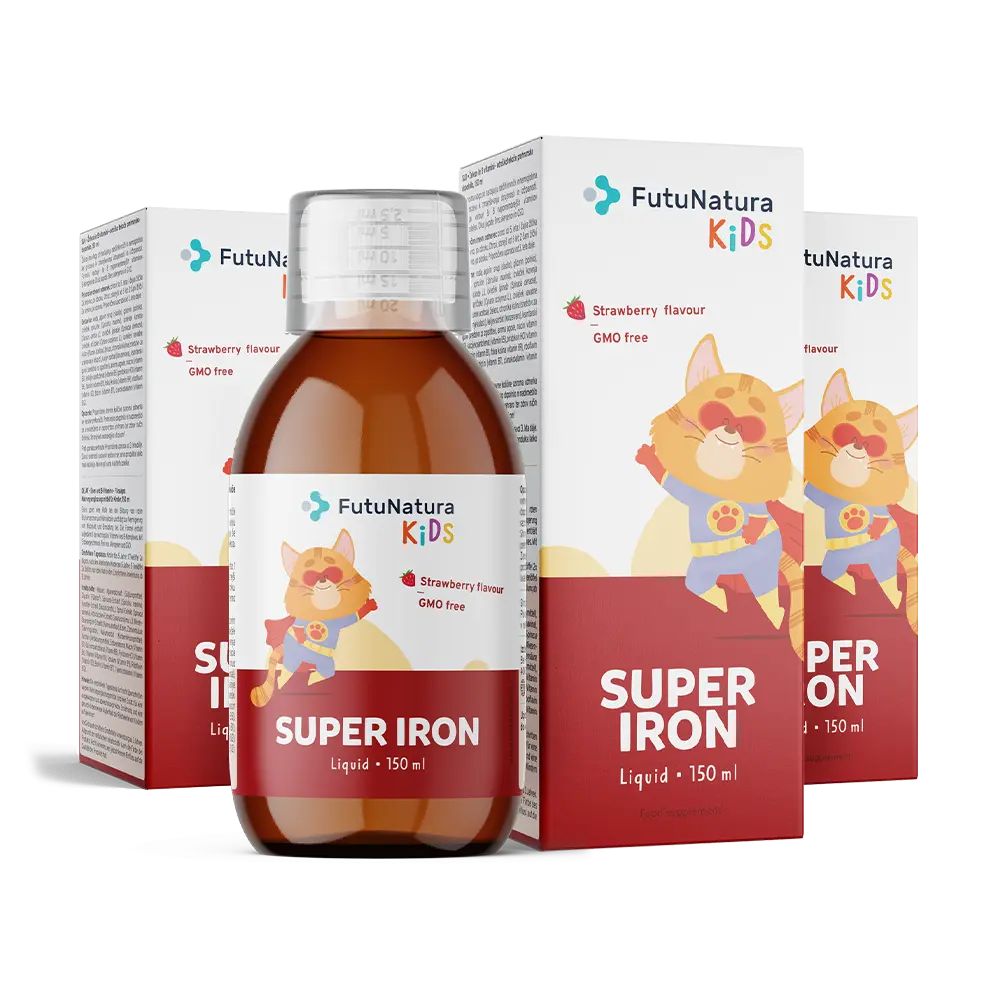 Super Iron: Železo + B vitamíny – Tekutý výživový doplnok pre deti
