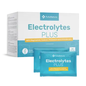Elektrolyty - prášok na prípravu nápoja vo vreckách.