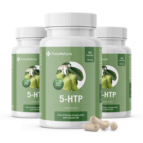 3x 5-HTP 150 mg - Griffonia Simplicifolia, spolu 270 kapsúl