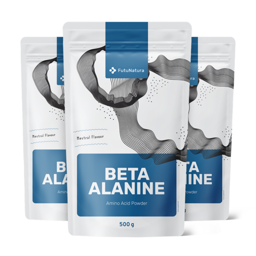3x Beta-alanín v prášku, spolu 1500 g