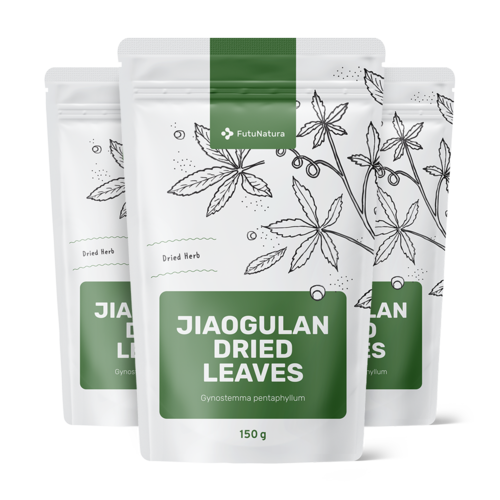 3x Jiaogulan sušené listy, spolu 450 g