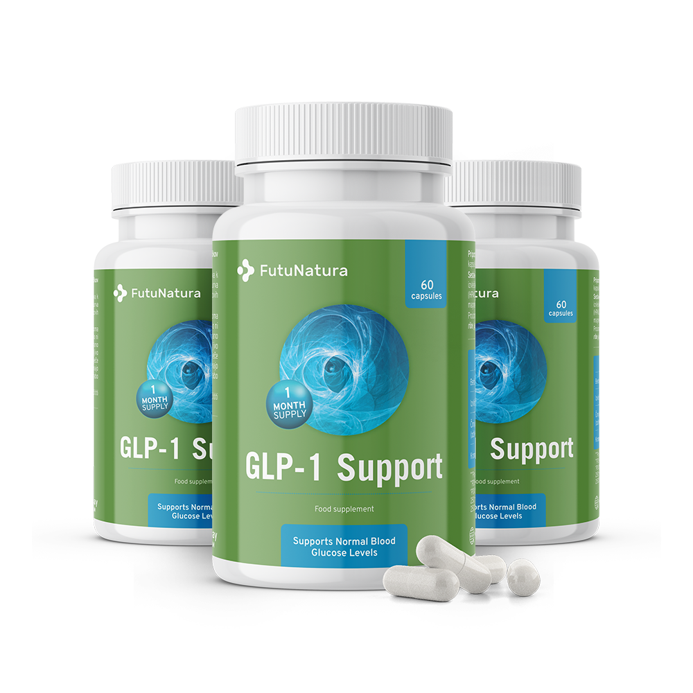 3x GLP-1 Support - komplex rastlinných extraktov s chrómom GLP-1 Support – kompleks rastlinskih izvlečkov s kromom