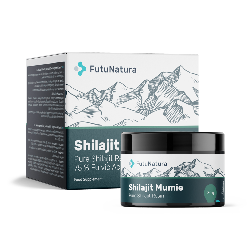 Shilajit Mumie harpiks - 75% fulvová kyselina.