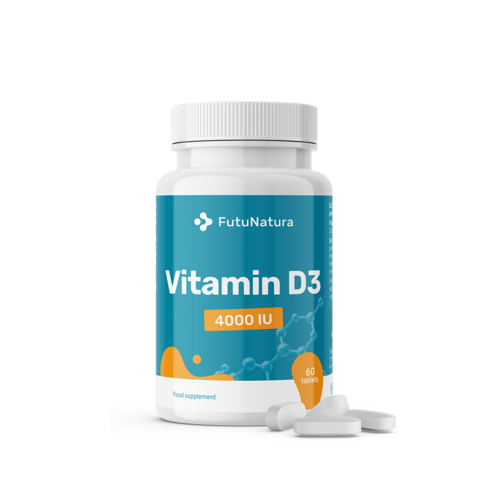 Vitamín D3, 4000 IU, 60 tabliet