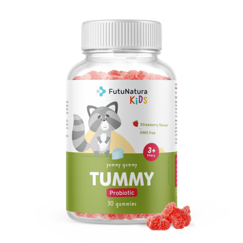 TUMMY - Gumíky na trávenie pre deti, 30 gumových bonbónov