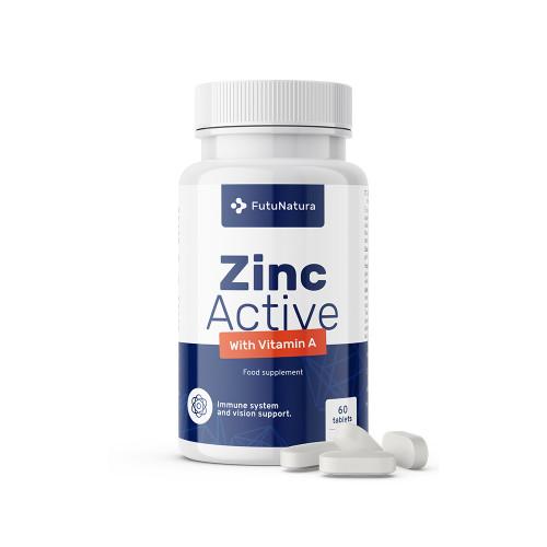 Zinok Active + vitamín A, 60 tabliet
