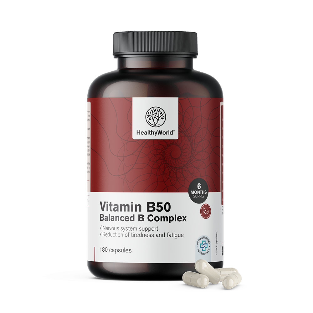 Komplex vitamínov B50, kapsuly.