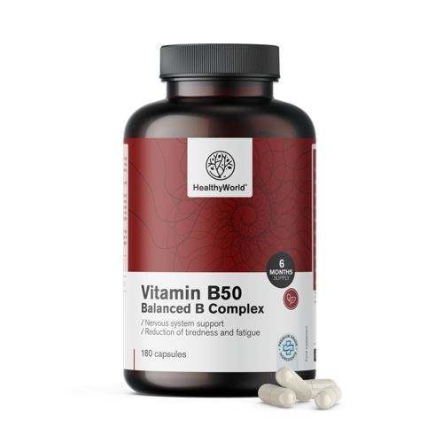 Vitamín B50 komplex, 180 kapsúl