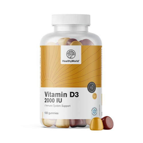 Vitamín D3 2000 IU, 120 gumíkov