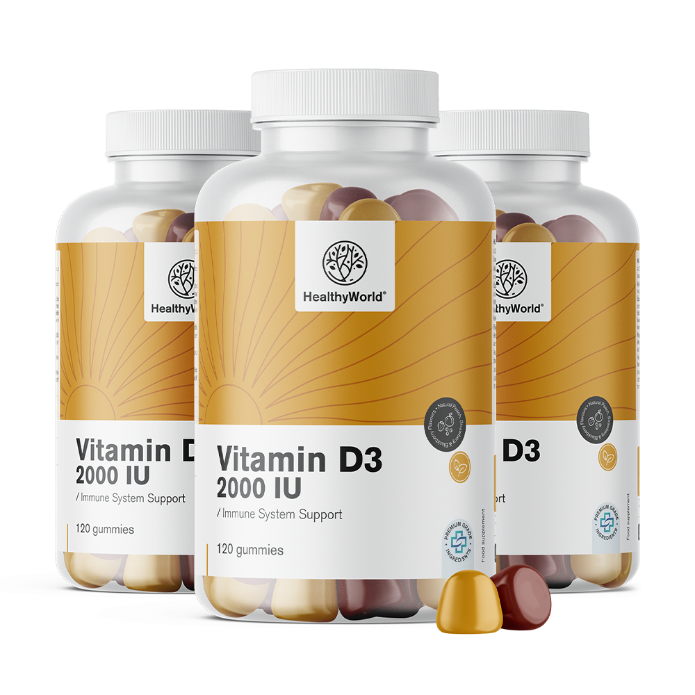Vitamin D3 2000 i.e. v obliki gumijev