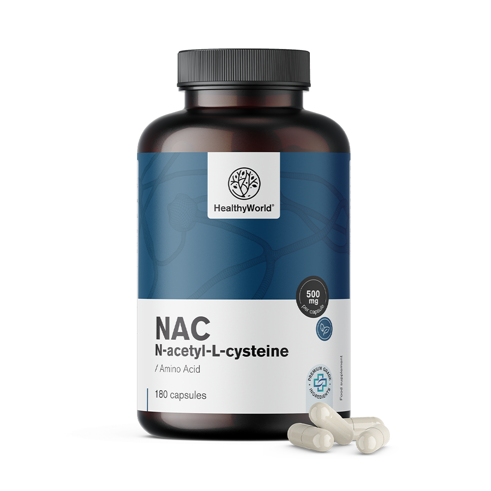 N-acetylcysteín alebo NAC vo forme kapsúl