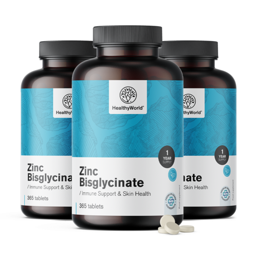 3x Bisglycinát zinočnatý 15 mg, spolu 1095 tabliet