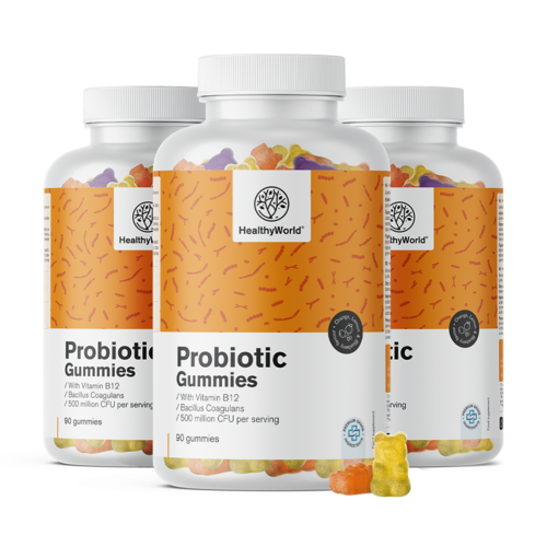 3x Probiotic – gumíky s mikrobiálnymi kultúrami, spolu 270 gumíkov