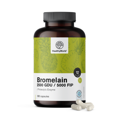 Bromelaín 500 mg, 180 kapsúl