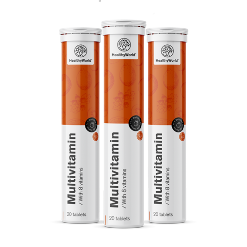 3x Multivitamíny – šumivé tablety, spolu 60 šumivých tabliet