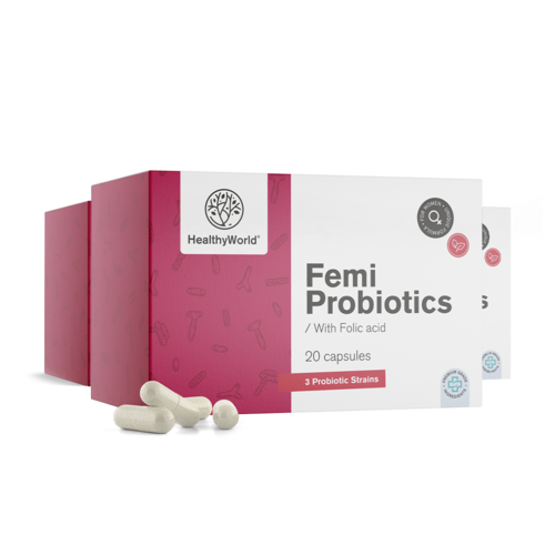 3x Femi Probiotics – pre ženy, spolu 60 kapsúl