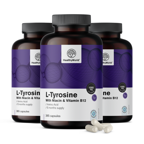3x L-tyrozín 1000 mg, spolu 1095 kapsúl
