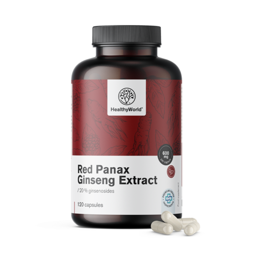 Red Panax Ginseng - výťažok červeného ženšenu 600 mg, 120 kapsúl