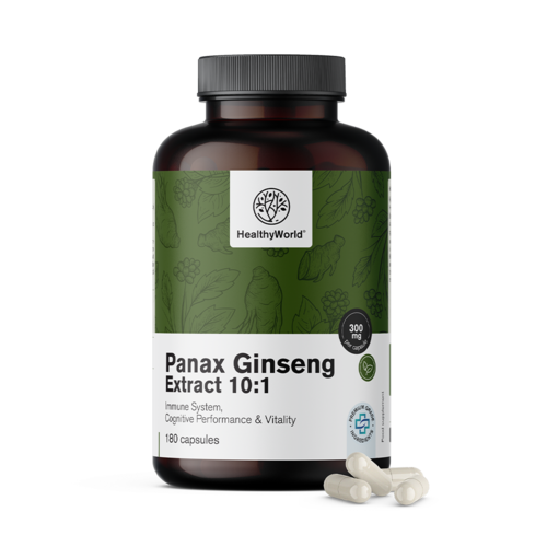 Panax Ginseng 300 mg – extrakt ženšenu 10:1 v kapsulách