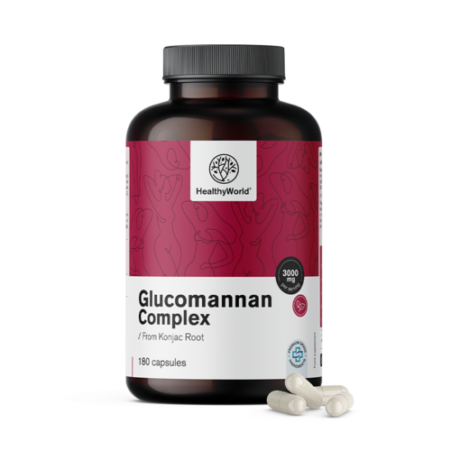 Glukomanán komplex 3000 mg, 180 kapsúl