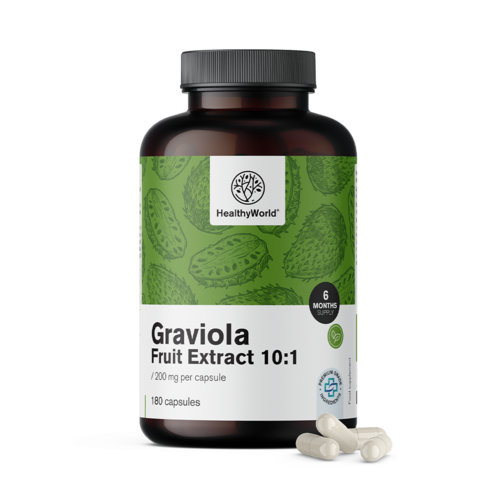 Graviola 200 mg - extrakt 10:1, 180 kapsúl