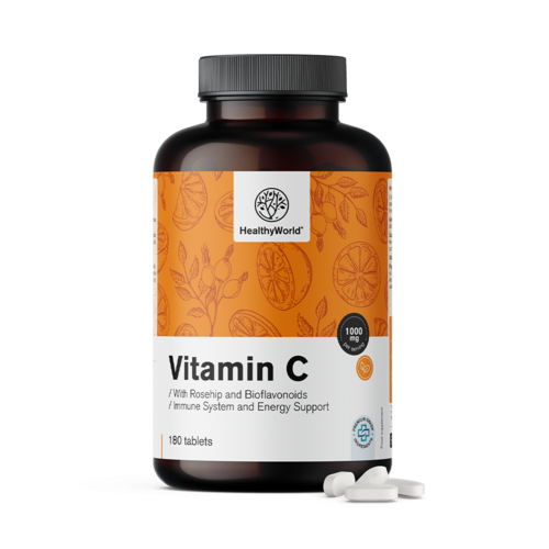 Vitamín C 1000 mg - so šípkou a bioflavonoidmi, 180 tabliet