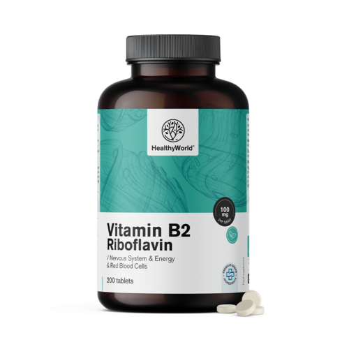 Vitamín B2 - riboflavín 100 mg, 200 tabliet