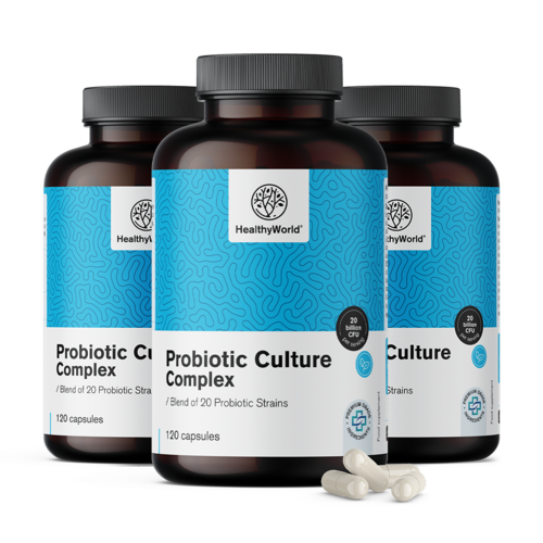 3x Probiotic Culture - komplex mikrobiologických kultúr, spolu 360 kapsúl
