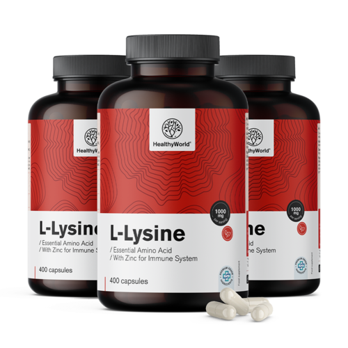 3x L-lyzín 1000 mg, spolu 1200 kapsúl