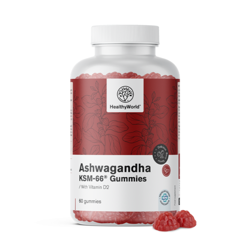 Ashwagandha KSM-66 300 mg, 60 gumíkov