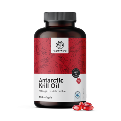 Krillový olej 1200 mg, 180 mäkkých kapsúl
