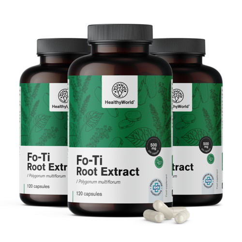 3x Fo-Ti (He Shou Wu) 500 mg, spolu 360 kapsúl