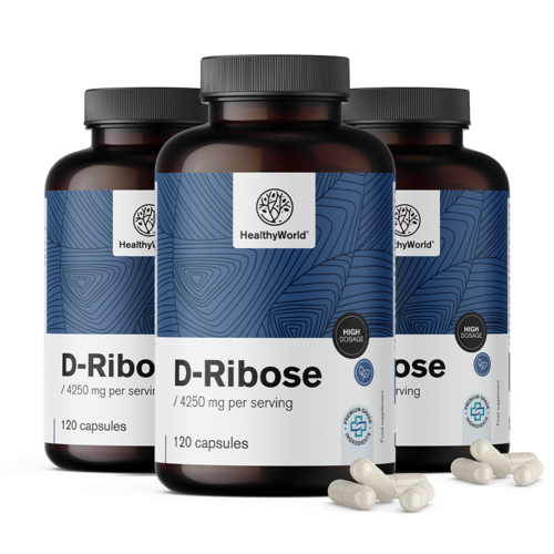 3x D-ribóza 850 mg, spolu 360 kapsúl