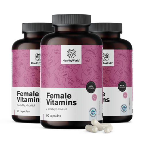 3x Vitamíny pre ženy s myo-inozitolom, spolu 270 kapsúl