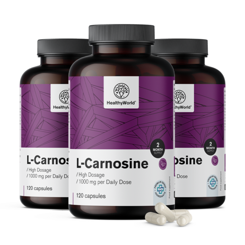 3x L-karnozín 1000 mg, spolu 360 kapsúl