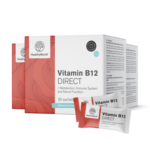 3x Vitamín B12 DIRECT, spolu 90 vrecúšok