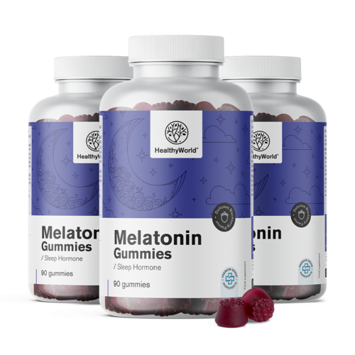 3x Melatonín 1 mg, spolu 270 gumových cukríkov