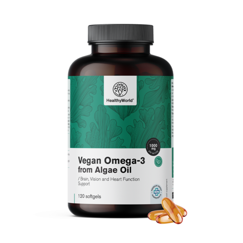Vegánske omega-3 1000 mg – z rias, 120 mäkkých kapsúl